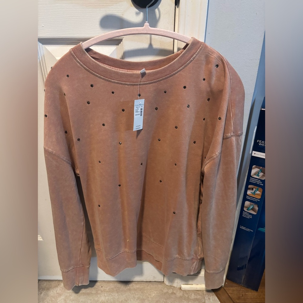 Maurices Blush Sweater with Rhinestones
